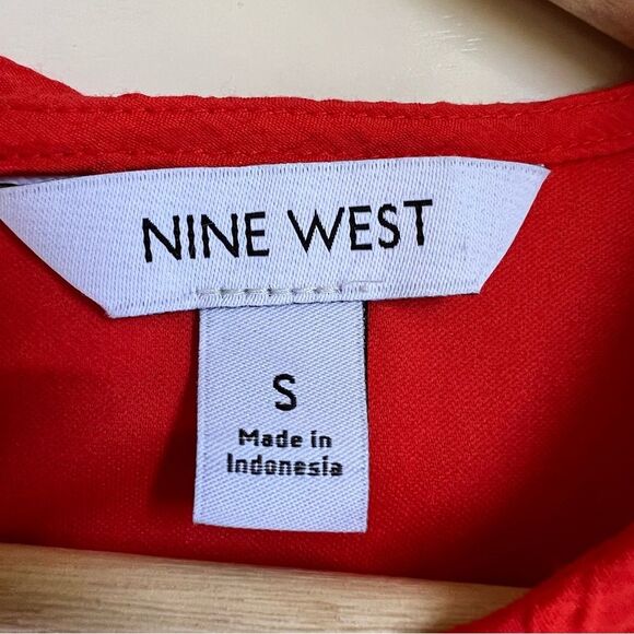 Nine West Textured Tiered Dress Sundress Poppy Lightweight Size Small - Picture 5 of 9